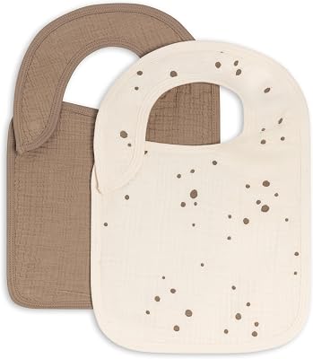 Colored Organics - 2-Pack 100% Organic Cotton Absorbent Baby Bibs - Teething and Drooling Bibs for Infant Girls & Boys