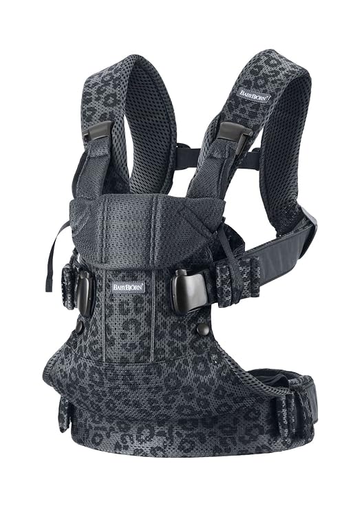BabyBjorn Baby Carrier One Air, 3D mesh, Anthracite/Leopard