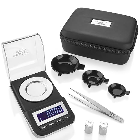 Smart Weigh Milligram Powder Scale, 50g x 0.001g, Reloading, Weed & Gold