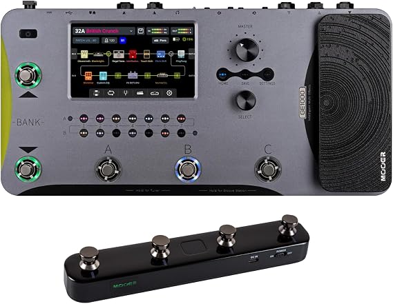 MOOER GE1000 Professional Dual Effects Chain Guitar Multi Effects Processor Surport Wireless Footswitch XLR, MIDI Port, APP Cloud