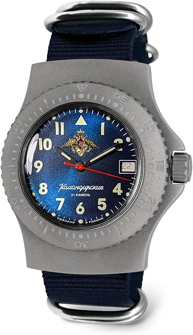 VOSTOK | Komandirskie 280993 Automatic Diver Wrist Watch | Blue Strap