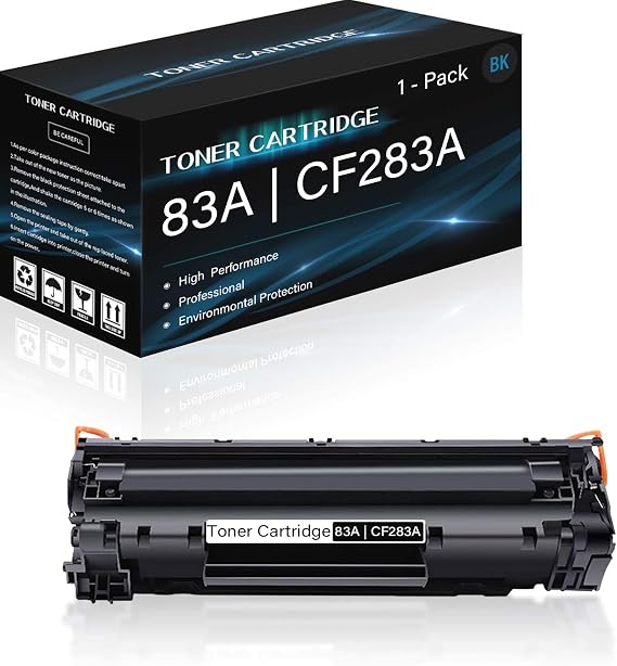 1 Pack 83A | CF283A (Black) Compatible High Yield Toner Cartridge Replacement for HP LaserJet Pro MFP (M225dn M225dw M125a M125nw M126a M126nw M125ra M128fw M127fs) Printers,Sold by Thurink.