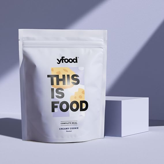 YFood Creamy Cookie Powder, Meal Replacement Shake, 25 g Protein, 12 Meals