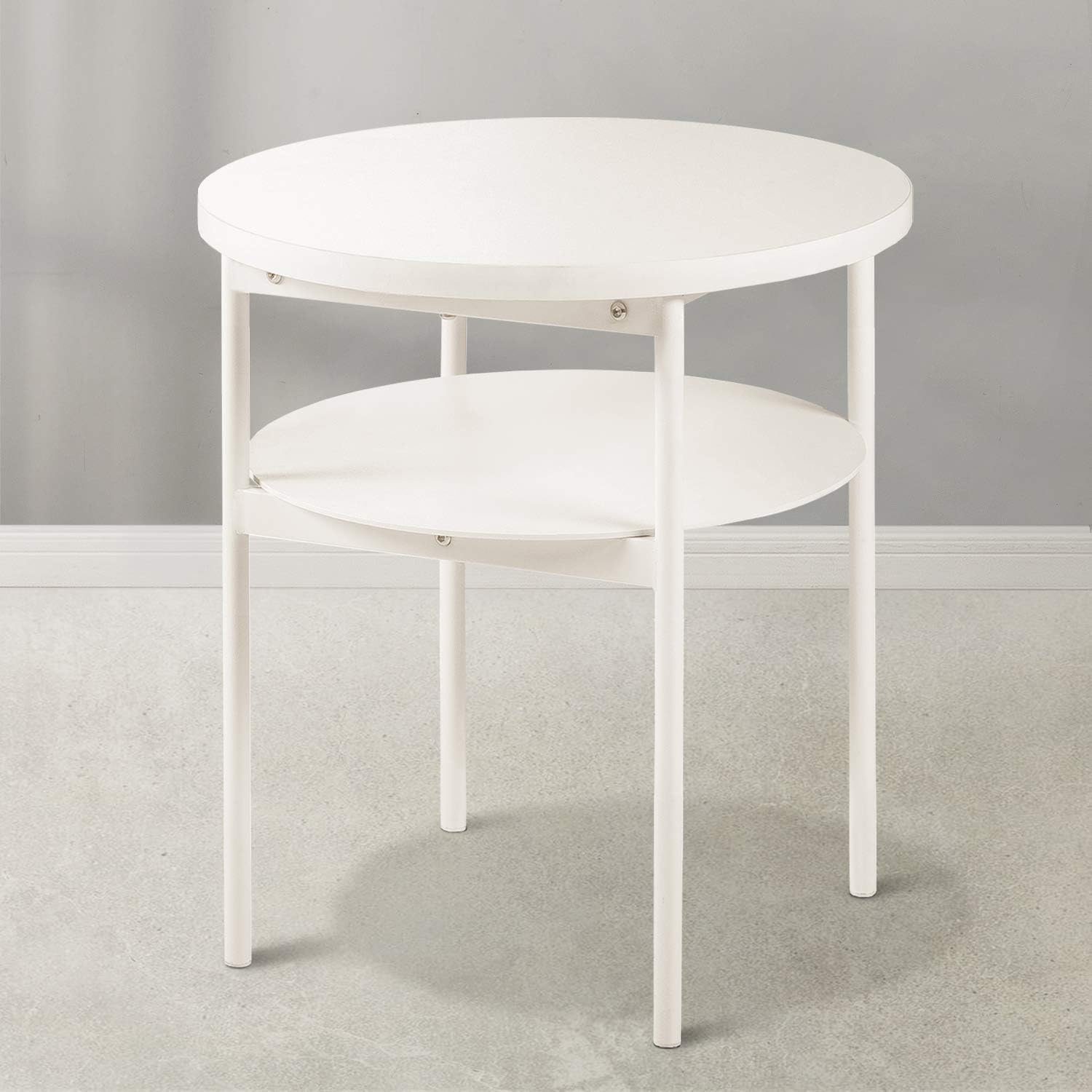 Mellow RNNS-BE Round Multipurpose End & Side Table, Beige
