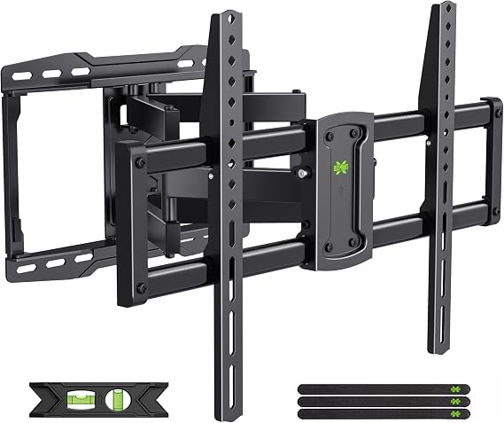 Full Motion TV Wall Mount for 42 55 65 75 85 86 inch, TV Mount Swivel and Tilt,Wall Mount Bracket with Dual Articulating Arms Up to 132lbs, VESA 600x400mm, Max 16" Wood Studs, USX Mount XML019