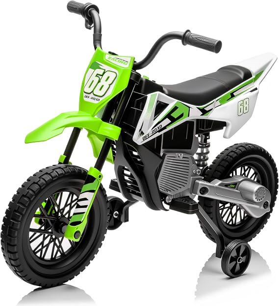 12V Kids Motorcycle with Training Wheels