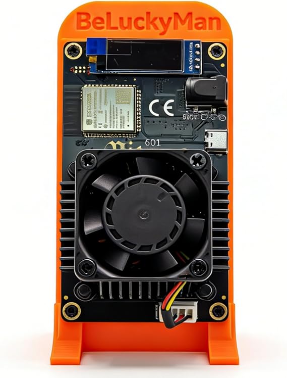 Bitaxes Gamma 601 Solo Miner Bitcions Miner BM1370 Asic Solo Miner-1.2TH/S-18W/TH Open-Source System 2.4G WiFi Household Low Noise Easy to Operate and Lucky Cryptocurrency Mining Machine.