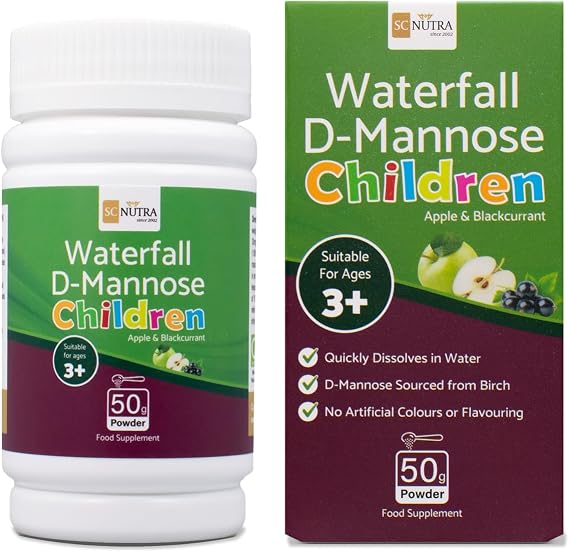 Waterfall D-Mannose Children - Apple & Blackcurrant - Infant D-Mannose - Suitable for Girls & Boys aged 3+ SC Nutra (Sweet Cures)