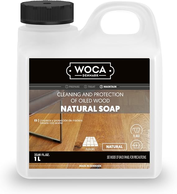 WOCA Natural Soap Concentrated Oiled Wood Floor Cleaner 33.8 fl oz (1 L)