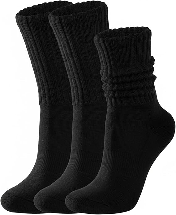 Womens Scrunch Socks for Boot: Slouch Crew Design