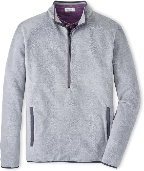PETER MILLAR Fade Half Zip Fleece Pullover, Gale Gray, M