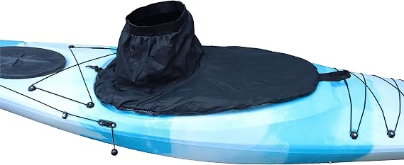 METER STAR Kayak Spray Skirt, Water-Resistant Nylon-Coated Fabric Kayak Cockpit Cover with Elastic Band and Locking Drawstring, 300D Oxford Cloth Wave Apron for Sit-in Kayaks and Canoes, Large