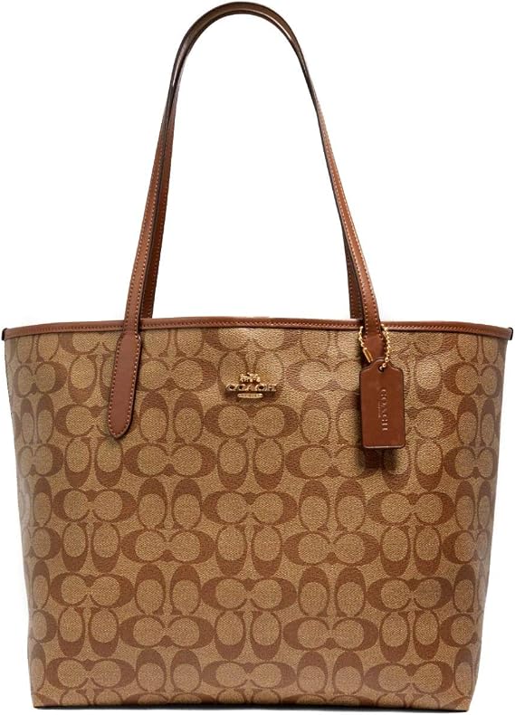 COACH Women's Signature Canvas City Tote