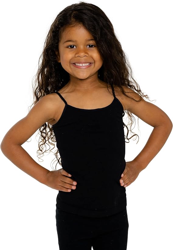 Malibu Sugar Girls Full Sleeveless Camisole Tank Tops Stretch Undershirts Cami Comfortable Camis (One Size Fits Ages 2-4)