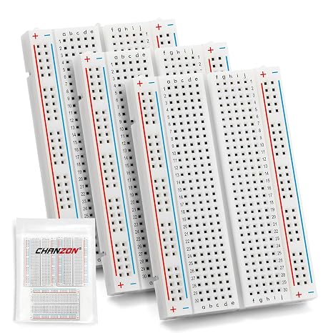 Chanzon 3 pcs Breadboard 400 Tie Points BB-801 Solderless Prototype Kit PCB
