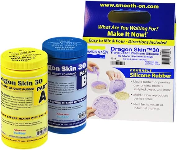 Smooth-On Dragon SkinTM 30 Mold Making & Special Effects Platinum Cure Silicone Rubber - Trial Unit
