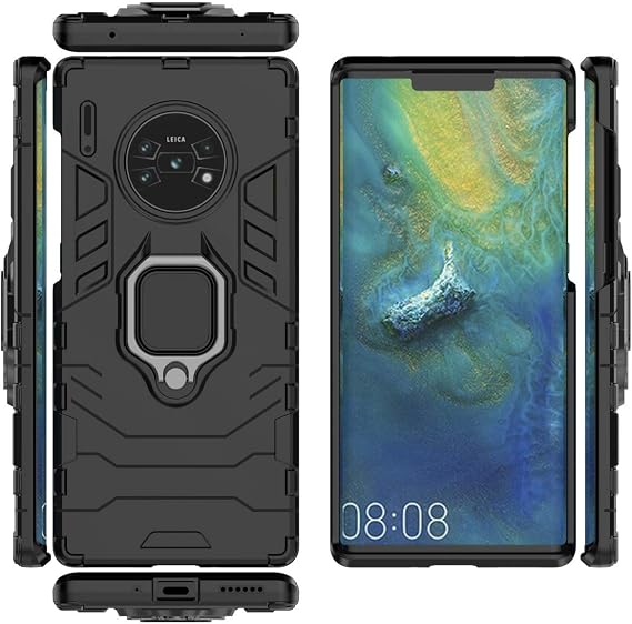 Case for Huawei Mate 30E Pro Case Cover,Bracket Shell Case for Huawei Mate 30 RS 5G LIO-N29 / Mate 30 Pro 5G LIO-TL00 LIO-N09 LIO-L09/L29 Case Black