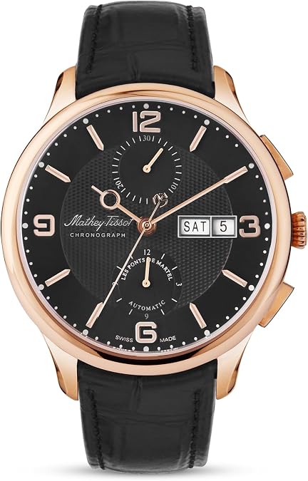 Mathey-Tissot Edmond Chrono Automatic Chronograph Black Dial Men's Watch H1886CHATPN