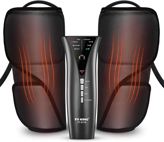 FIT KING Air Compression Leg Massager with Heat for Circulation