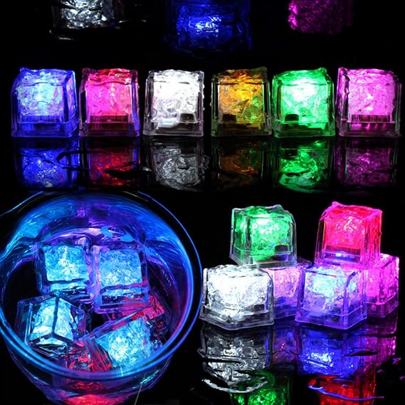 Light Up Ice Cubes,Color-Changing,Water-Activated,Food-Grade LED Cube Lights,for Bar Party Wedding Decoration Home Gathering(Pack of 30)