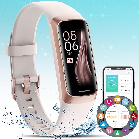 Fitness Activity Tracker for Men Women,Smart Watch with Blood Pressure Monitor Heart Rate Sleep Monitor IP67 Waterproof Pedometer Step Counter Calorie Tracker Health Watch gfb46n46