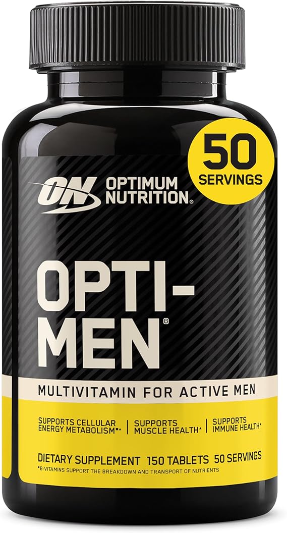 Optimum Nutrition Opti-Men, Vitamin C, Zinc and Vitamin D, E, B12 for Immune Support Mens Daily Multivitamin Supplement, 150 Count (Packaging May Vary)