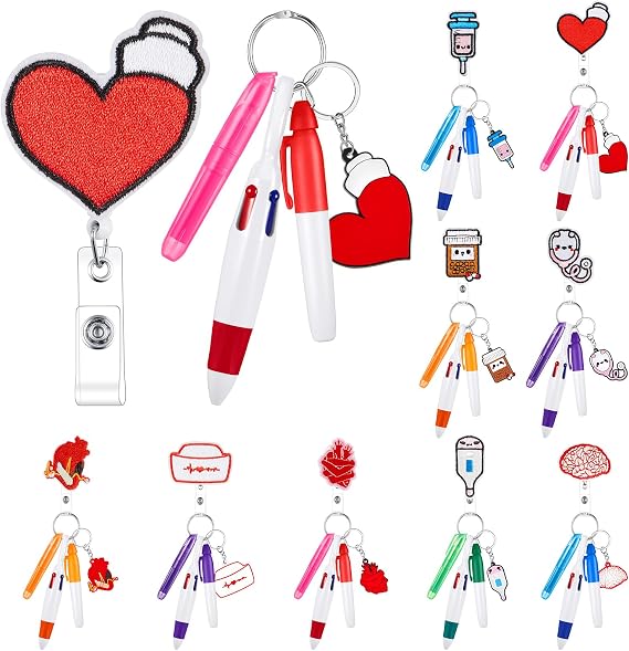 Henoyso 54 Pcs Nurse Badge Reel Bulk, Stylish