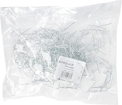 Merriway BH05303 100 Pcs Greenhouse Glazing Clip Wire W Type - Pack of 100 Pieces, White