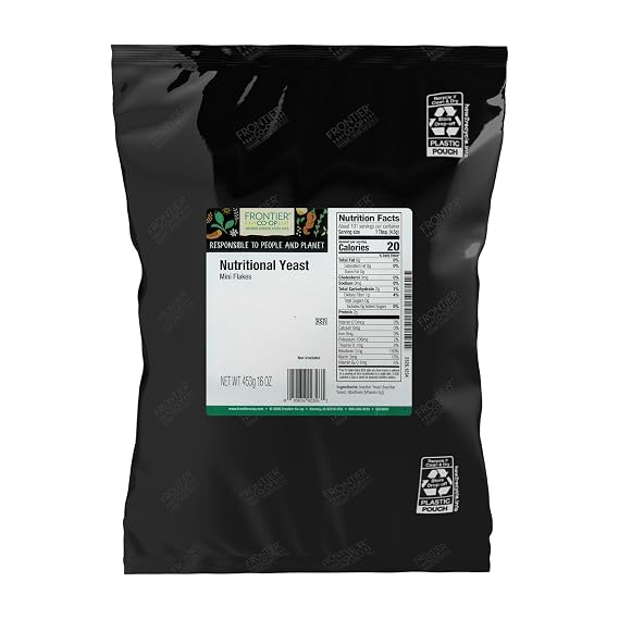 Frontier Co-op Nutritional Yeast Flakes, 1 lb Bulk Bag