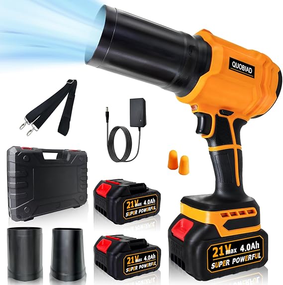 Leaf Blower Cordless,Handheld Leaf Blower with 2x4.0Ah Batteries