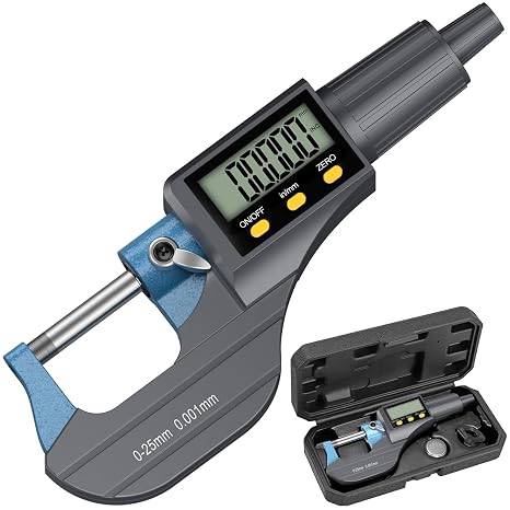 HDLKNAK Digital Outside Micrometer 0-1, 0.00005"/0.001mm Precision(Blue)