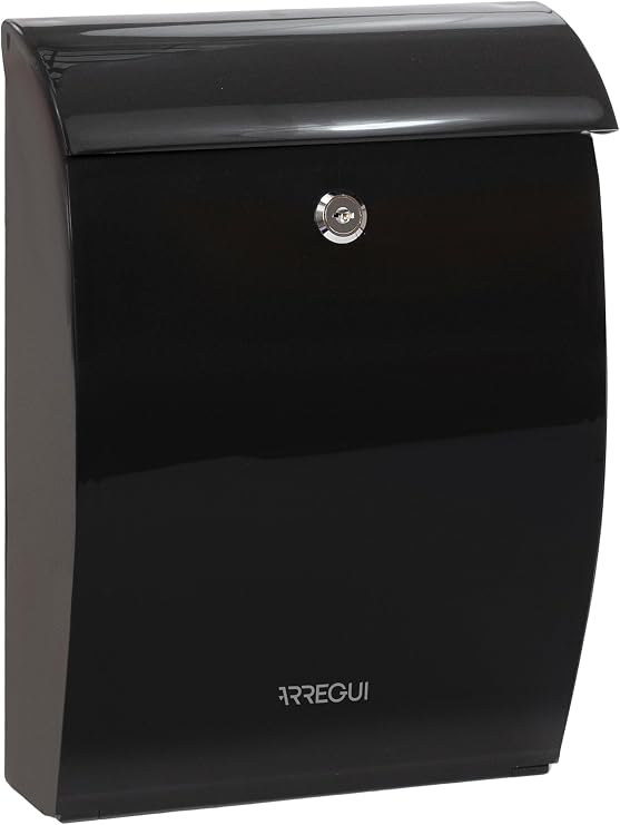 Plastic Black Post Box A4 Outdoor Wall Mounted Mininova E-5334