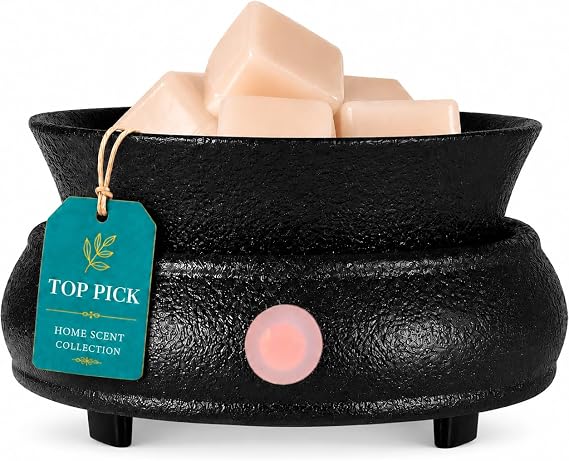 nawaza Ceramic Wax Melt Warmer Electric Candle Burner Scented Wax Black | Scented candle wax melter, home decor, gift for women, mom, grandma, multi-use aroma burner