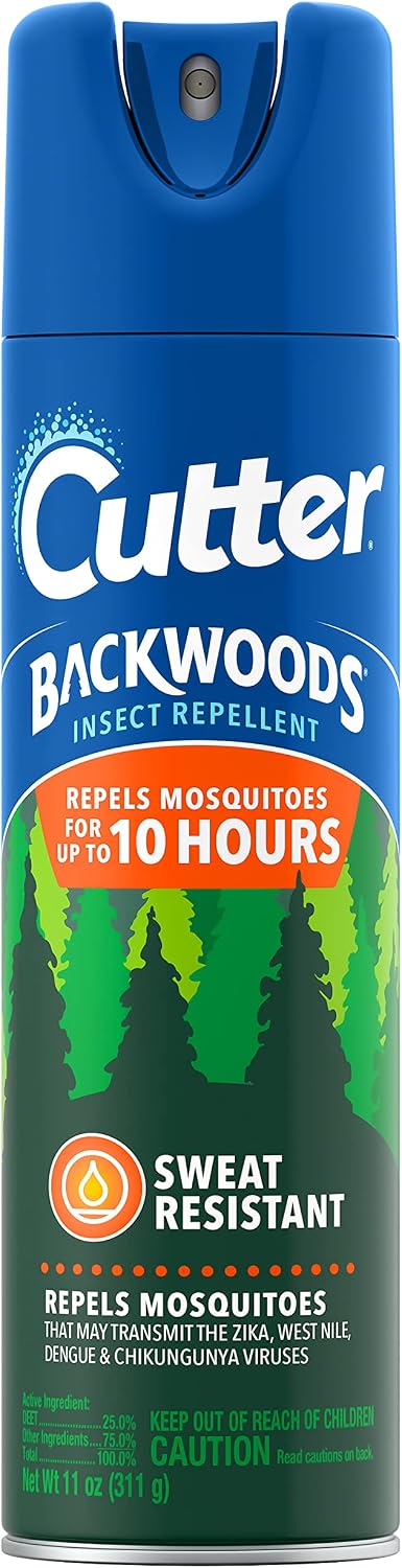 Cutter Backwoods Insect Repellent 25-Percent DEET Aerosol Spray, 11-Ounce