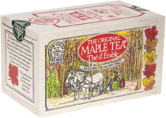 The Metropolitan Tea Company 62WD-618B-041 Maple 25 Teabags in Wood Box