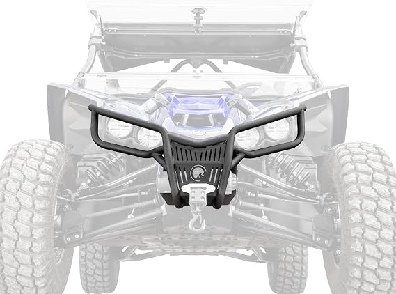 SuperATV Winch Ready Front Bumper for 2016+ Yamaha YXZ, Heavy Duty Steel Tubing, Built-In Mounting Bracket for SuperATV's 3500lb. Winch, Bolt-On Mounting, Full Front Coverage, See Fitment, USA Made