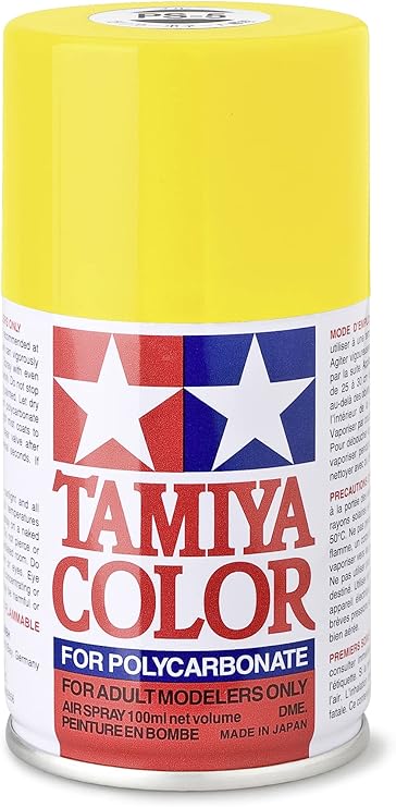 Tamiya 86006 PS-6 Yellow Spray Paint, 100ml Spray Can