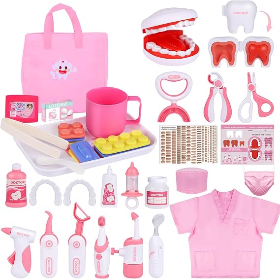 Gifts2U Dentist Kit for Kids, 42Pcs Doctor Kit for Toddlers, Kids Dentist Playset Educational Dentist Toys ,Gift for Girls Boys