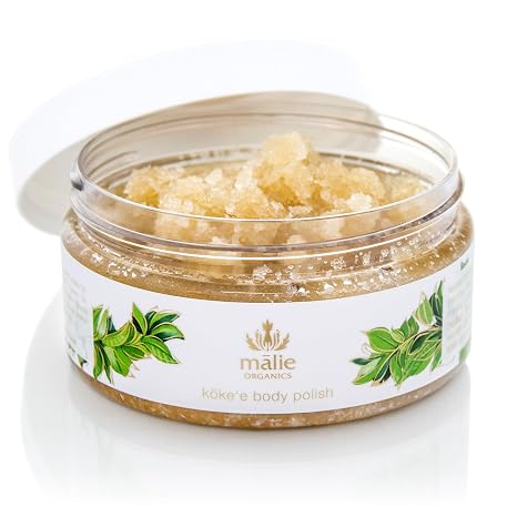 Malie Organics Body Polish, Kokee Scent, Sugar Scrub Exfoliator, Vegan, 8 oz