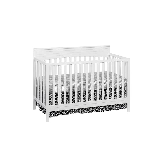 Oxford Baby Harper 4-in-1 Convertible Crib, Snow White, GreenGuard Gold Certified