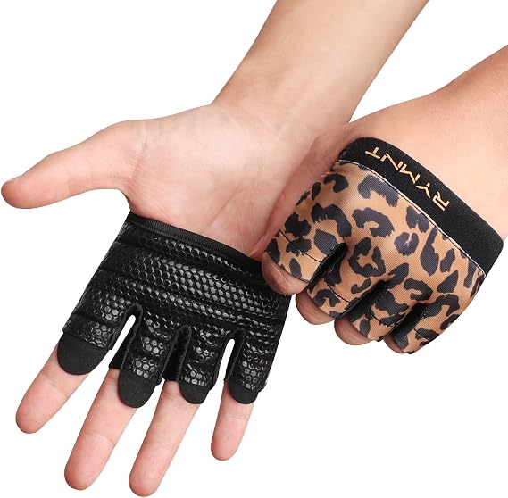 Minimal Workout Gloves for Women Men, Micro Fingerless Gym Gloves Grip Pads | Work Out Gloves for Kettlebells, Weight Lifting, Exercise, Pull Up,Cross Training, Silicone Grip Lifting Half Finger Gloves