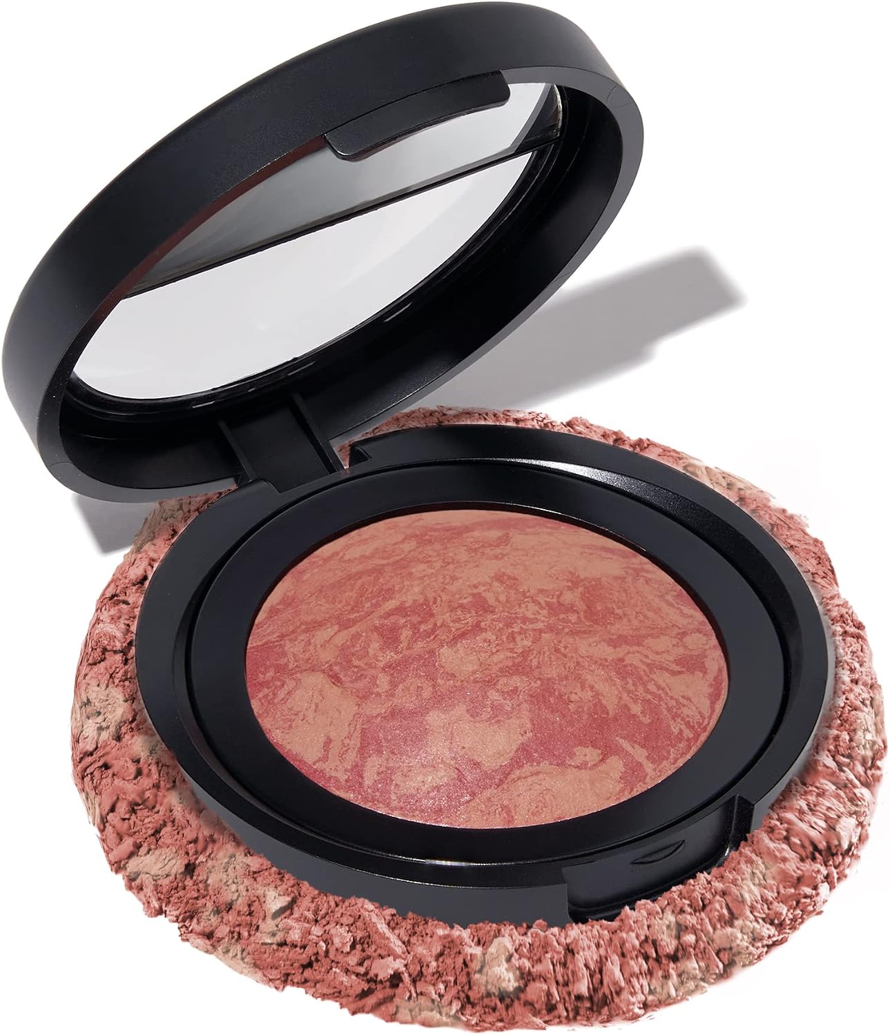 LAURA GELLER NEW YORK Baked Blush-n-Brighten Marbleized Blush for Cheeks - Natural Finish - Buildable Color (101 Ethereal Rose)