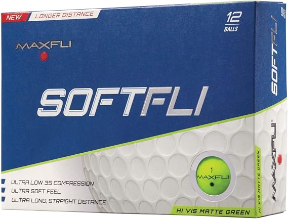 Maxfli Softfli High Visibility Matte Green Golf Balls 12 Pack