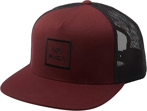 RVCA Men's Trucker Hat, Adjustable Snapback Cap for Streetwear & Skating, Lightweight Breathable All-Day Comfort