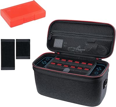 Mcbazel Carrying Storage Case Compatible with Nintendo Switch 2 2025, Portable Full Protective Hard Shell Travel Bag with 12 Game Card Slots for Switch 2 Console Controller Accessories, Dark Gray