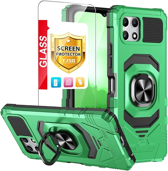 TJS Compatible for T-Mobile Revvl 7 5G Phone Case (Red)