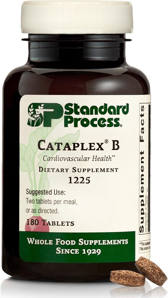 Standard Process Cataplex B, Nervous System & Heart Health, 180 Tablets | Nervous System and Heart Health Supplement, Contains B Vitamins for Energy Support, Supports Energy Metabolism