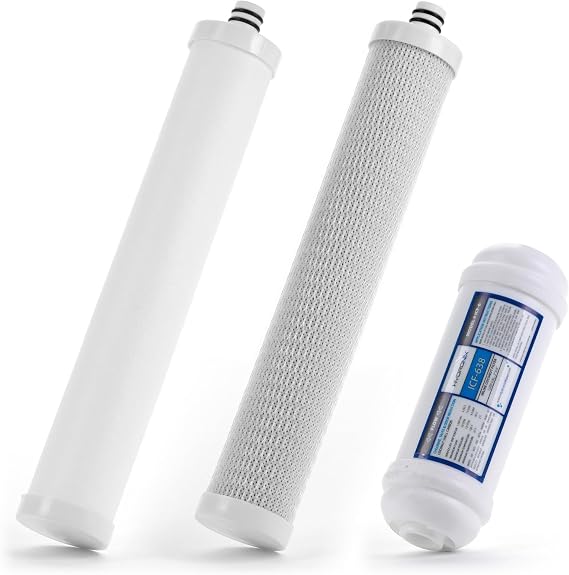 Hydronix HX CUL-3 Compatible Culligan AC-30 AC-15 RO 3 Filter Replacement Set for Reverse Osmosis Drinking Water System, 12.5x5x1.9, White - HX-RO-CUL-3