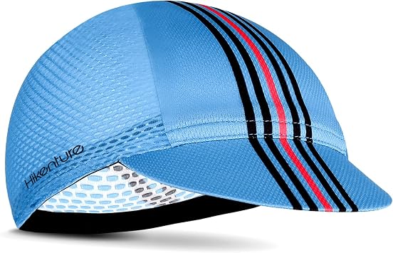 Hikenture Cycling Cap,Cooling Skull Cap Bike Hat with Sun Visor, Summer Breathable Helmet Liner Biking Cap for Men Women
