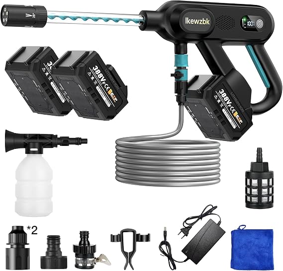 Ikewzbk Cordless Pressure Washer Battery Powered, 1800 MAX PSI